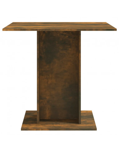 Tavolo da Pranzo rovere fumo 80x80x75 cm Legno Multistrato