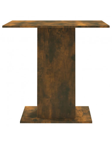 Tavolo da Pranzo rovere fumo 80x80x75 cm Legno Multistrato