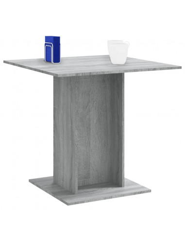 Tavolo da Pranzo grigio sonoma 80x80x75 cm in Legno Multistrato
