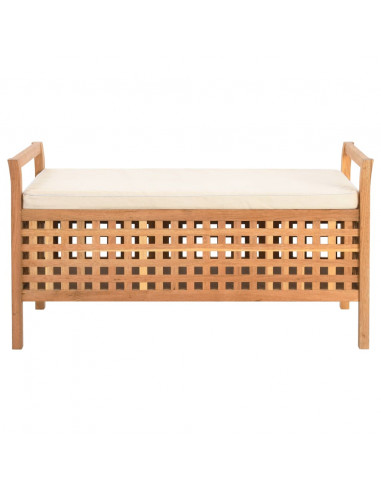 Cassapanca 93x49x49 cm in Legno Massello di Noce