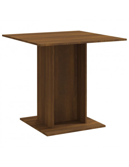 Tavolo da Pranzo Rovere Marrone 80x80x75 cm Legno Multistrato