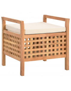 Cassapanca 49x48x49 cm in Legno Massello di Noce 2