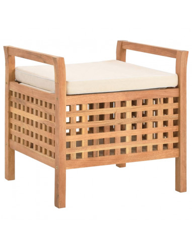 Cassapanca 49x48x49 cm in Legno Massello di Noce