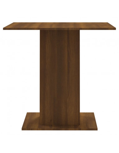 Tavolo da Pranzo Rovere Marrone 80x80x75 cm Legno Multistrato