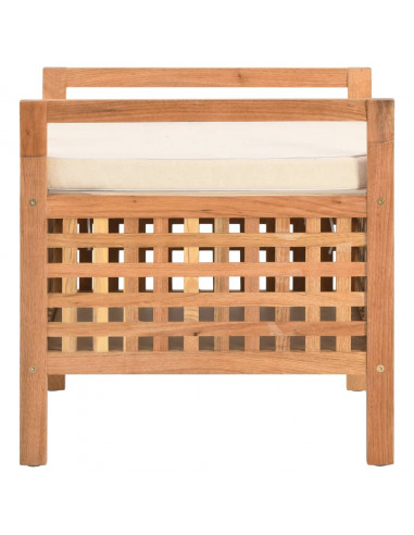 Cassapanca 49x48x49 cm in Legno Massello di Noce