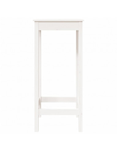 Tavolo da Bar Bianco 50x50x110 cm in Legno Massello di Pino