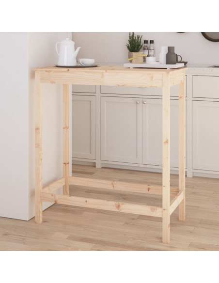 Tavolo da Bar 100x50x110 cm in Legno Massello di Pino