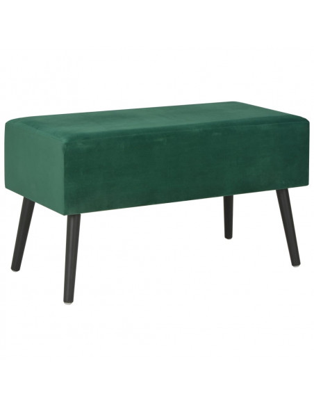 Panca con Cassetti 80 cm Verde in Velluto