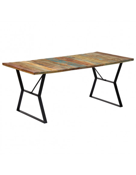 Tavolo da Pranzo 180x90x76 cm in Legno Massello di Recupero