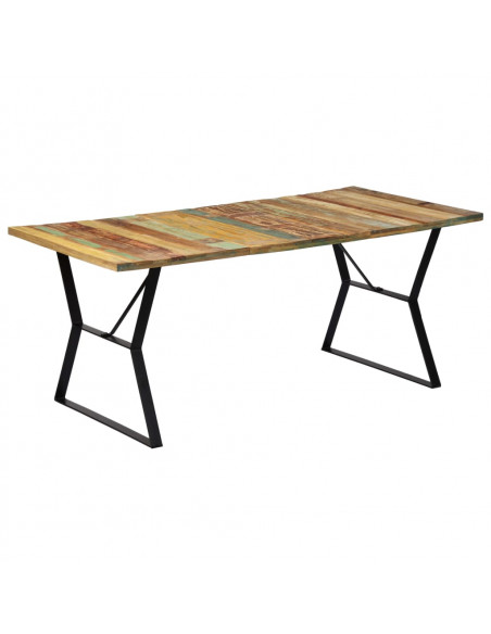 Tavolo da Pranzo 180x90x76 cm in Legno Massello di Recupero