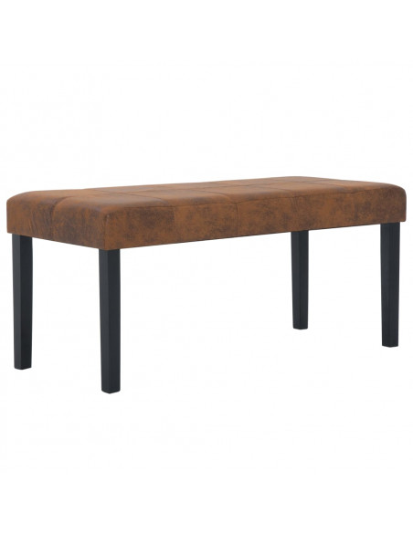 Panca 106 cm Marrone in Pelle Scamosciata Artificiale