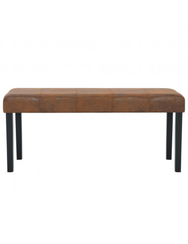 Panca 106 cm Marrone in Pelle Scamosciata Artificiale