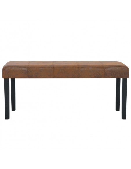 Panca 106 cm Marrone in Pelle Scamosciata Artificiale