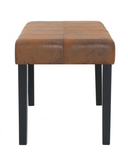 Panca 106 cm Marrone in Pelle Scamosciata Artificiale