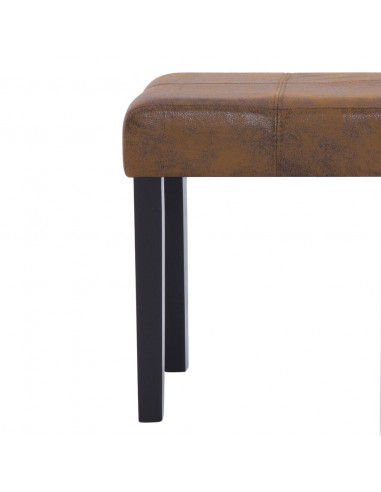 Panca 106 cm Marrone in Pelle Scamosciata Artificiale