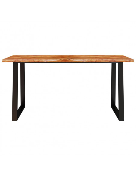 Tavolo da Pranzo Bordi Vivi 160x80x75 cm Legno Massello Acacia