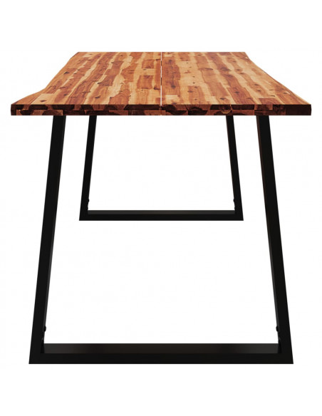 Tavolo da Pranzo Bordi Vivi 160x80x75 cm Legno Massello Acacia