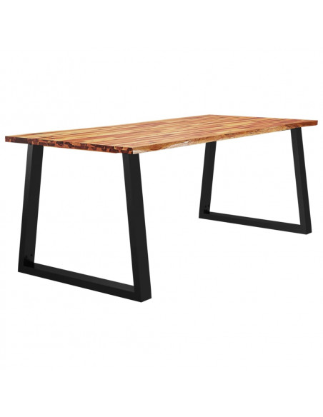 Tavolo da Pranzo Bordi Vivi 200x90x75 cm Legno Massello Acacia