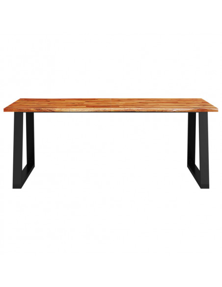 Tavolo da Pranzo Bordi Vivi 200x90x75 cm Legno Massello Acacia