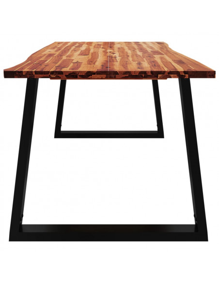 Tavolo da Pranzo Bordi Vivi 200x90x75 cm Legno Massello Acacia