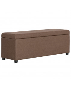 Panca con Vano Portaoggetti 116 cm Marrone in Poliestere 2