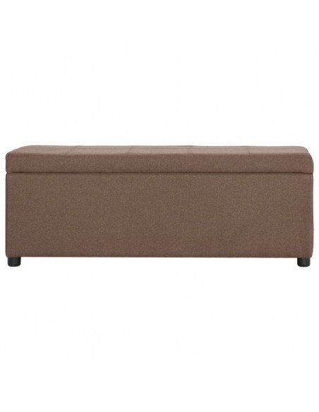 Panca con Vano Portaoggetti 116 cm Marrone in Poliestere