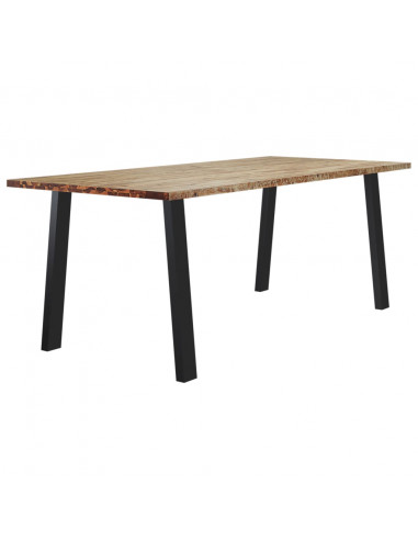 Tavolo da Pranzo 200x90x75 cm in Legno Massello di Acacia