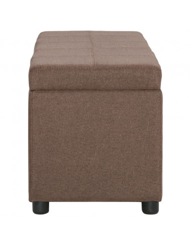 Panca con Vano Portaoggetti 116 cm Marrone in Poliestere