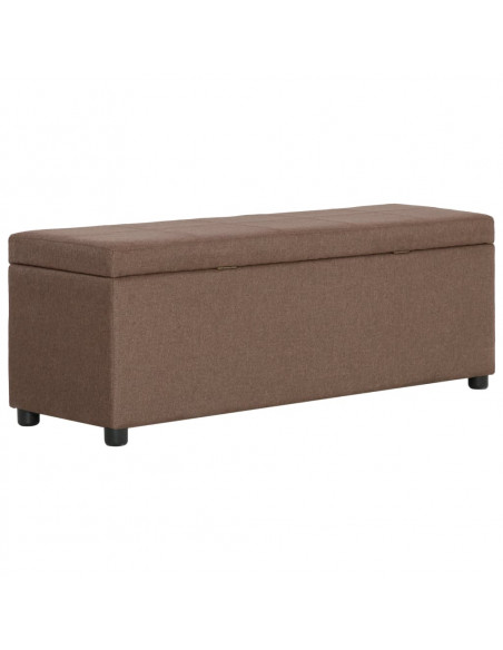 Panca con Vano Portaoggetti 116 cm Marrone in Poliestere