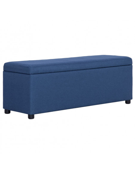 Panca con Vano Portaoggetti 116 cm Blu in Poliestere