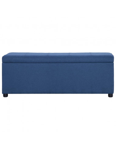 Panca con Vano Portaoggetti 116 cm Blu in Poliestere