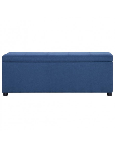 Panca con Vano Portaoggetti 116 cm Blu in Poliestere