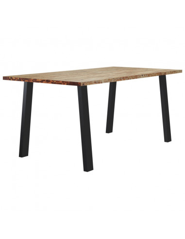 Tavolo da Pranzo 150x90x75 cm in Legno Massello di Acacia