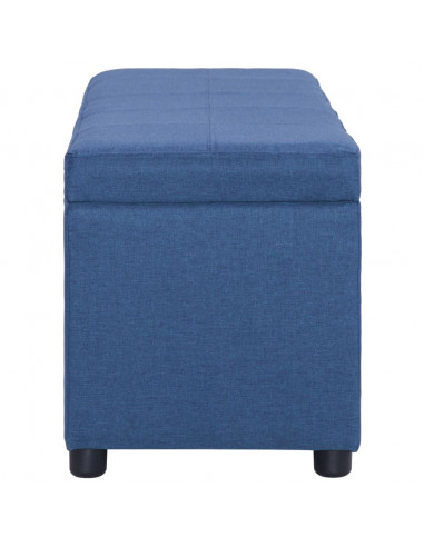 Panca con Vano Portaoggetti 116 cm Blu in Poliestere