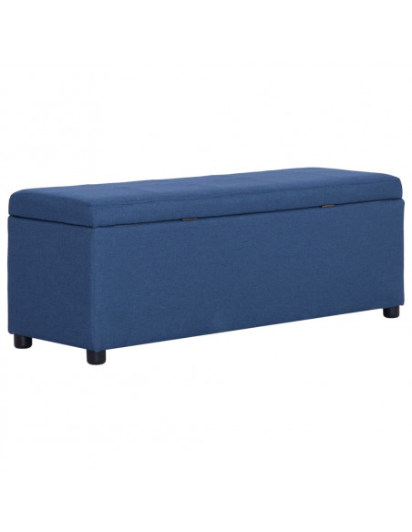 Panca con Vano Portaoggetti 116 cm Blu in Poliestere