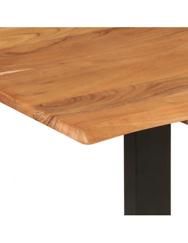 Tavolo da Pranzo 140x70x76 cm in Legno Massello di Acacia
