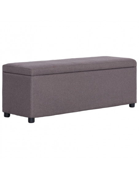 Panca con Vano Portaoggetti 116 cm Grigio Talpa in Poliestere