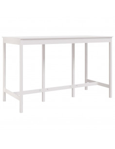 Tavolo da Bar Bianco 180x80x110 cm in Legno Massello di Pino 2
