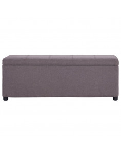 Panca con Vano Portaoggetti 116 cm Grigio Talpa in Poliestere 2