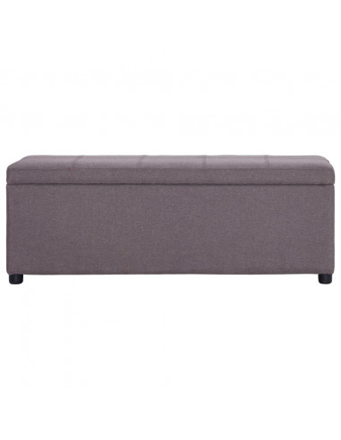 Panca con Vano Portaoggetti 116 cm Grigio Talpa in Poliestere