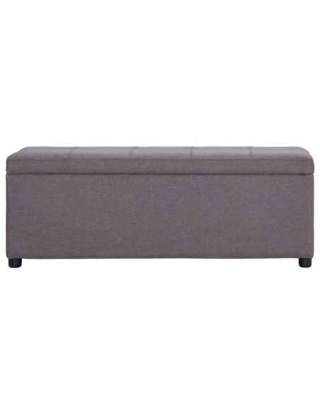 Panca con Vano Portaoggetti 116 cm Grigio Talpa in Poliestere