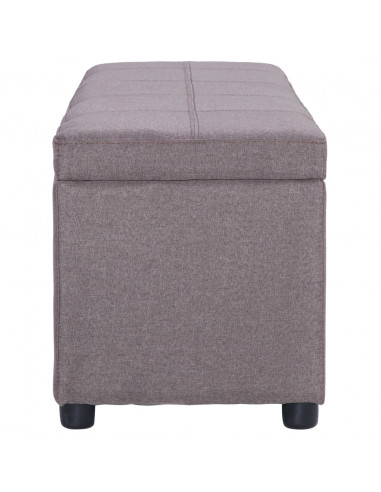 Panca con Vano Portaoggetti 116 cm Grigio Talpa in Poliestere