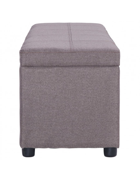 Panca con Vano Portaoggetti 116 cm Grigio Talpa in Poliestere