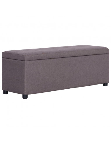 Panca con Vano Portaoggetti 116 cm Grigio Talpa in Poliestere