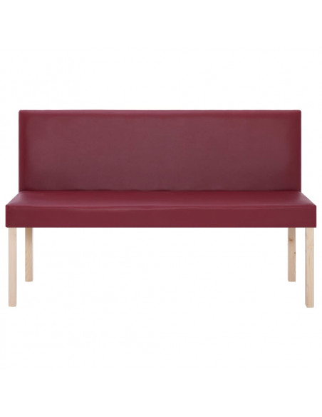 Panca 139,5 cm Rosso Vino in Similpelle