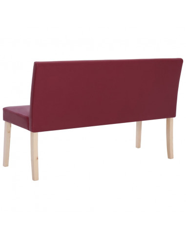 Panca 139,5 cm Rosso Vino in Similpelle