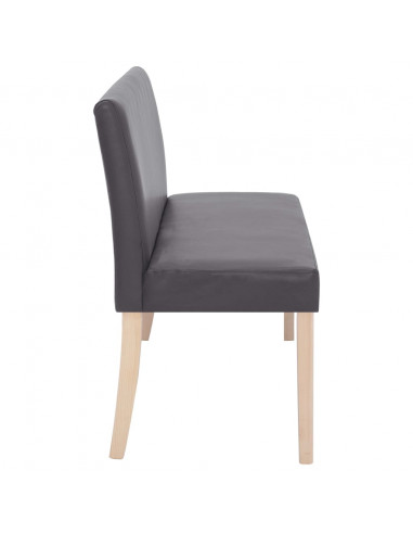 Panca 139,5 cm Grigia in Similpelle