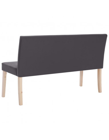 Panca 139,5 cm Grigia in Similpelle