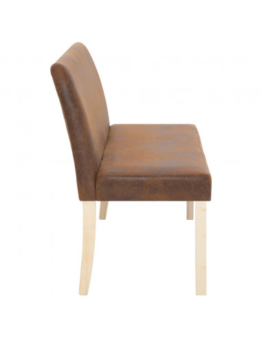 Panca 139,5 cm Marrone in Pelle Scamosciata Artificiale