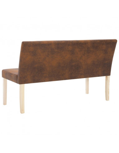 Panca 139,5 cm Marrone in Pelle Scamosciata Artificiale
